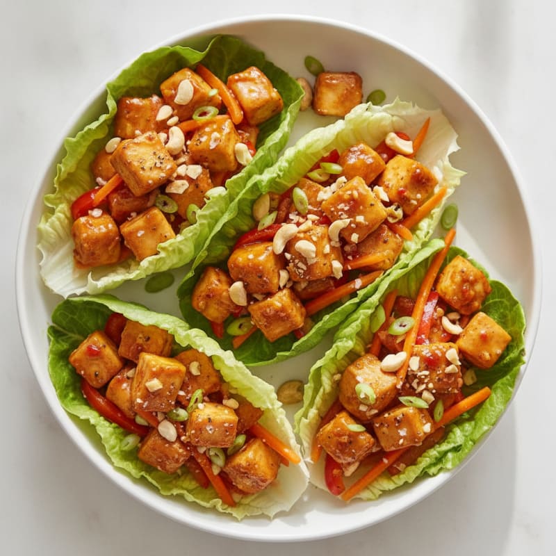 Sweet Chili Chicken Lettuce Wraps