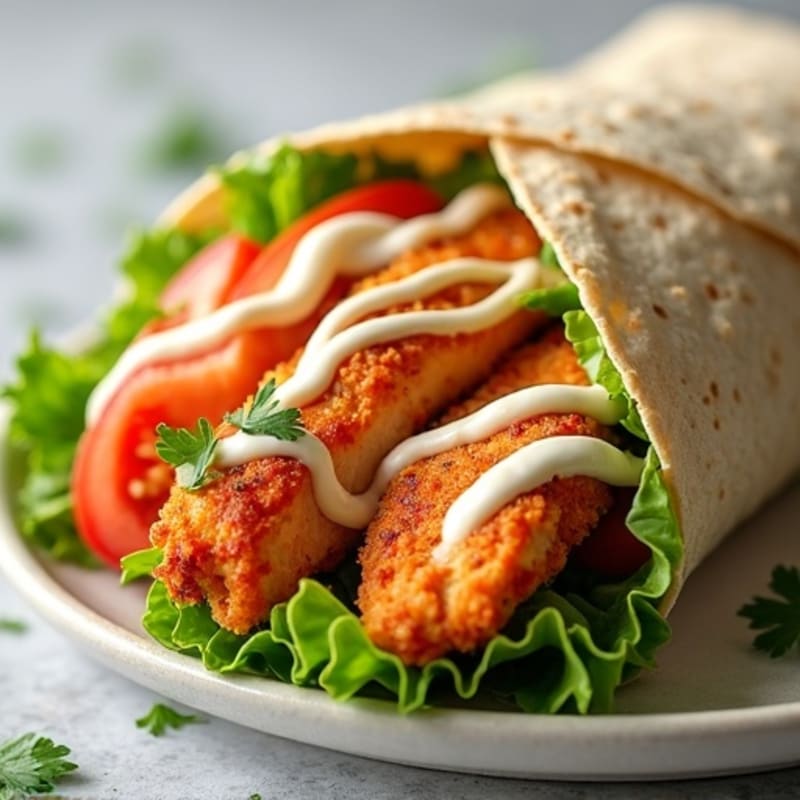 Crispy Buffalo Ranch Chicken Wrap