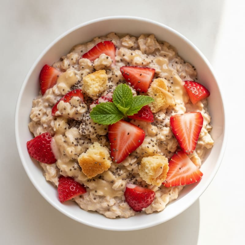 Strawberry Shortcake Overnight Oats