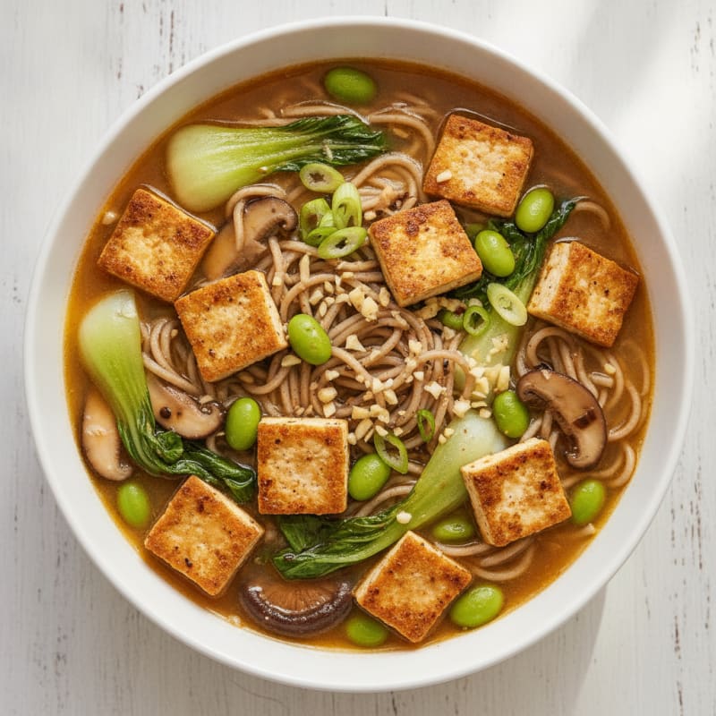 Savory Tofu and Vegetable Ramen