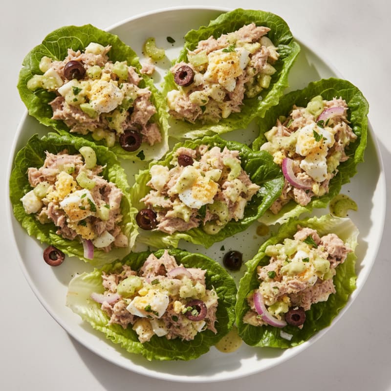 Mediterranean Tuna Lettuce Wraps