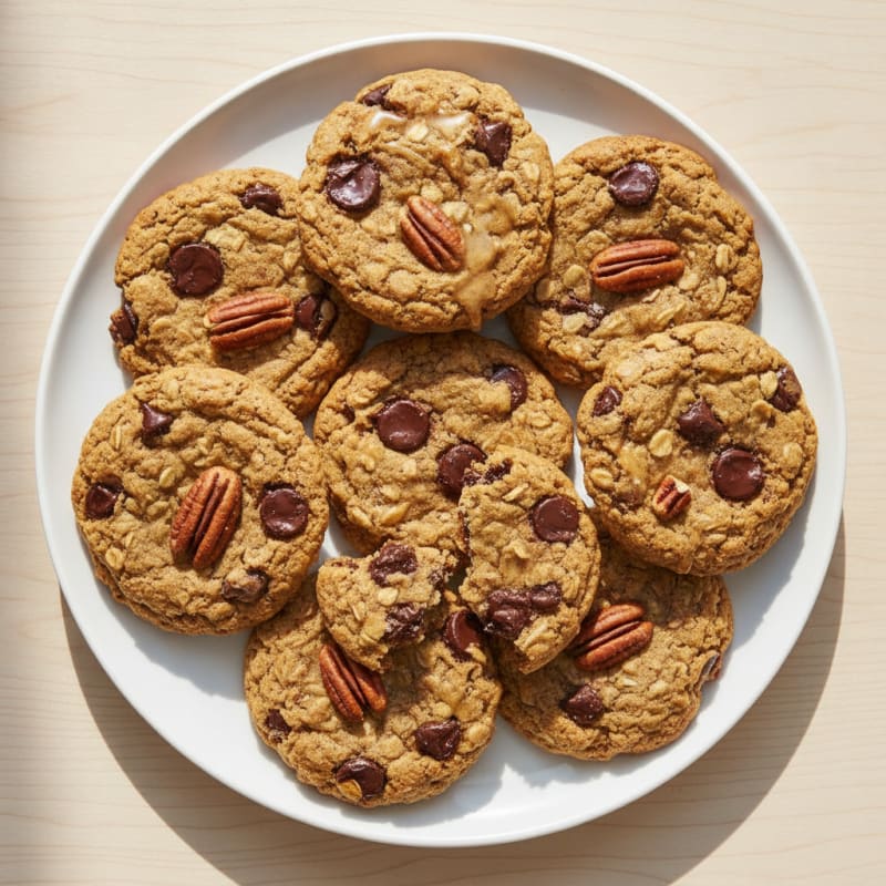High-Protein Chocolate Chip Pecan Breakfast Cookies