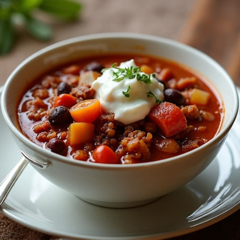 Hearty Slow Cooker Beef Chili