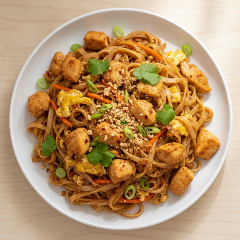 Spicy Instant Pot Chicken Pad Thai