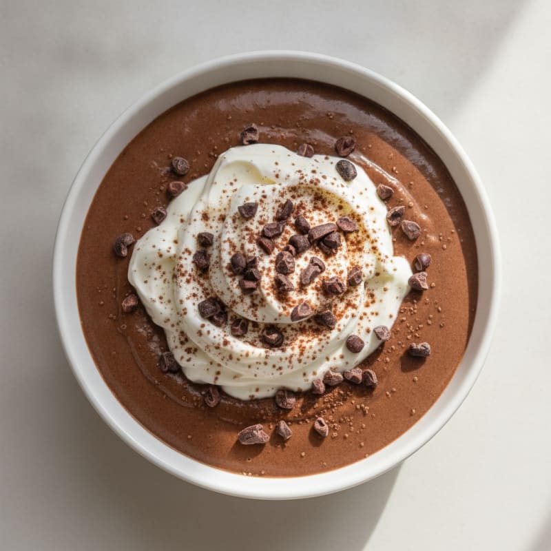 Silky Chocolate Protein Pudding with Greek Yogurt