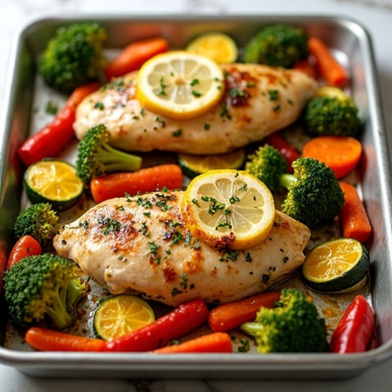 Sheet Pan Lemon-Herb Chicken and Roasted Vegetables