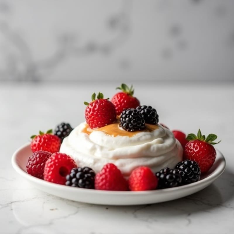 Greek Yogurt Protein Mousse with Almond Butter and Berries
