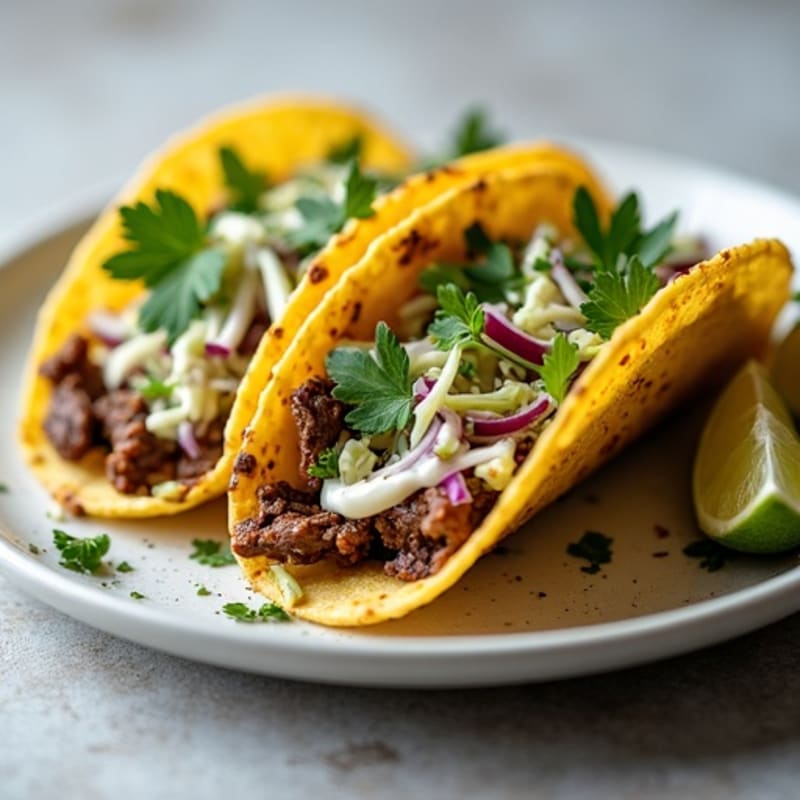 Spice-Rubbed Lean Beef Street Tacos with Fresh Cilantro Slaw