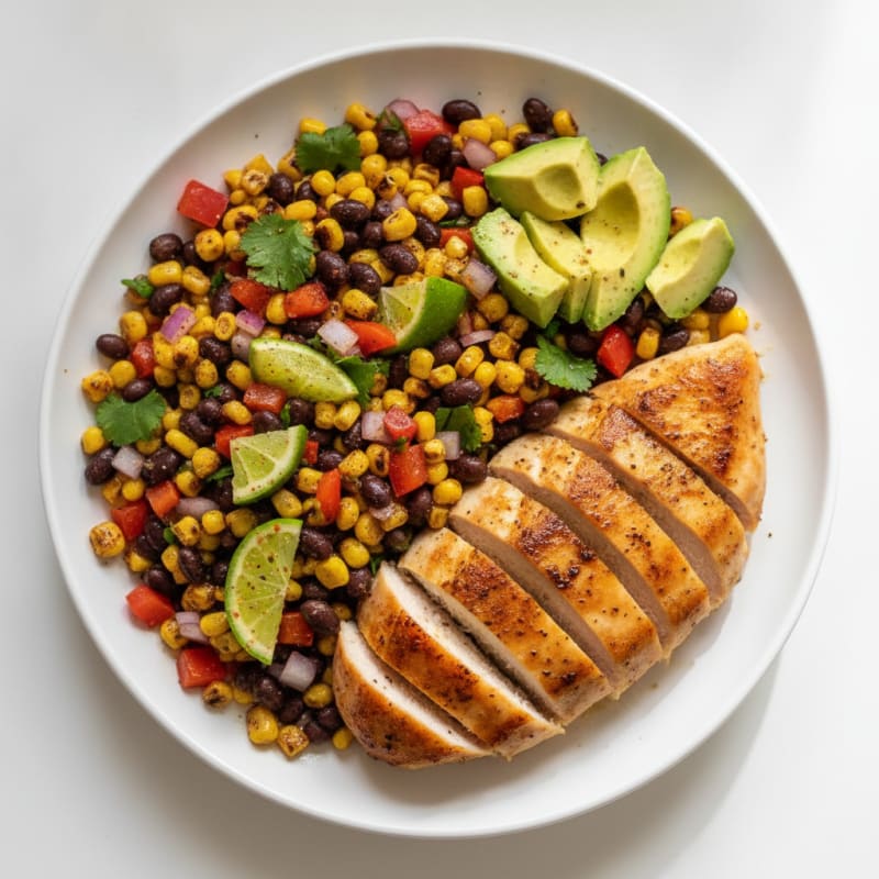 Pan-Seared Chicken with Roasted Corn Salsa
