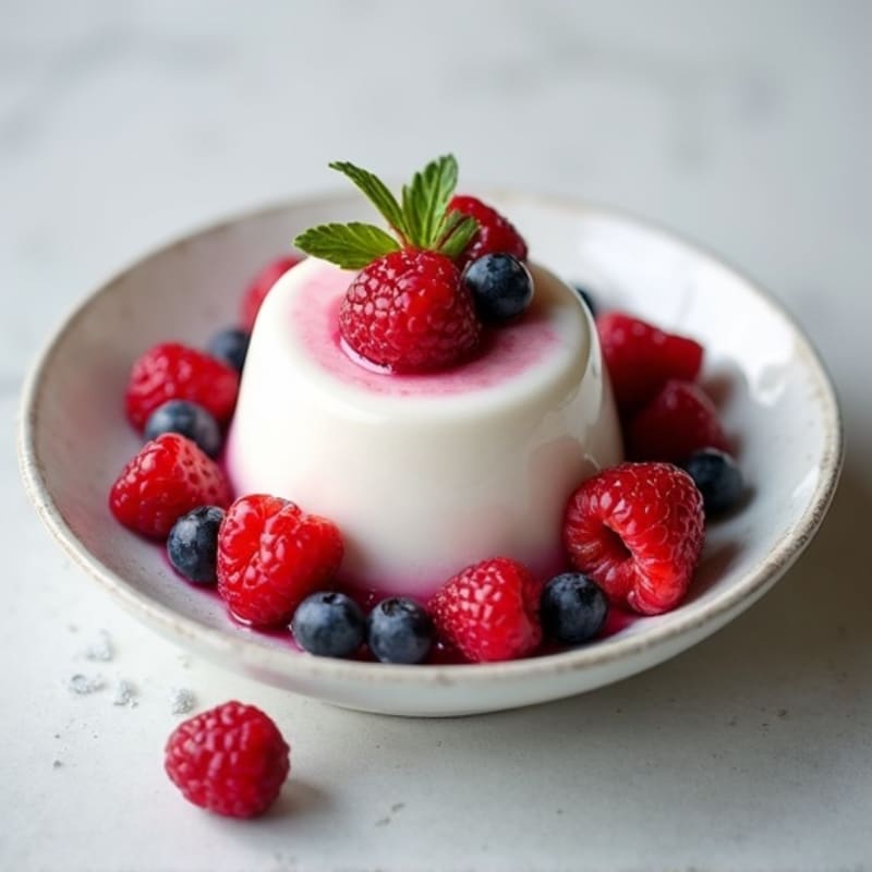 Silky Greek Yogurt Protein Pudding with Berries