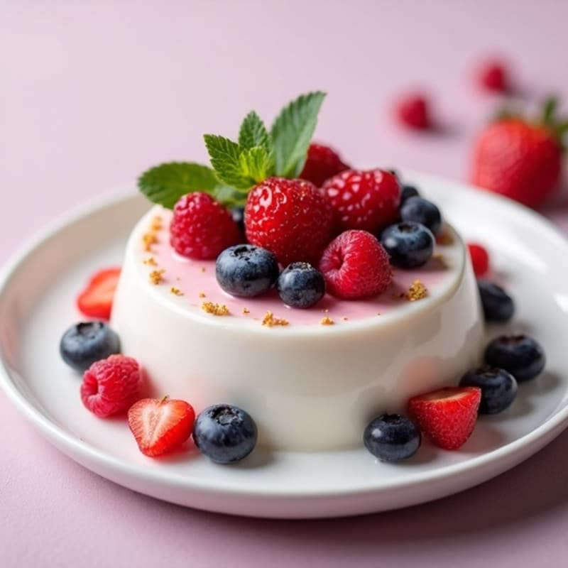Silky Protein Yogurt Mousse with Mixed Berries