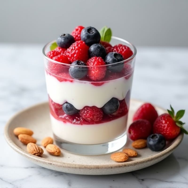 Greek Yogurt Protein Parfait with Mixed Berries