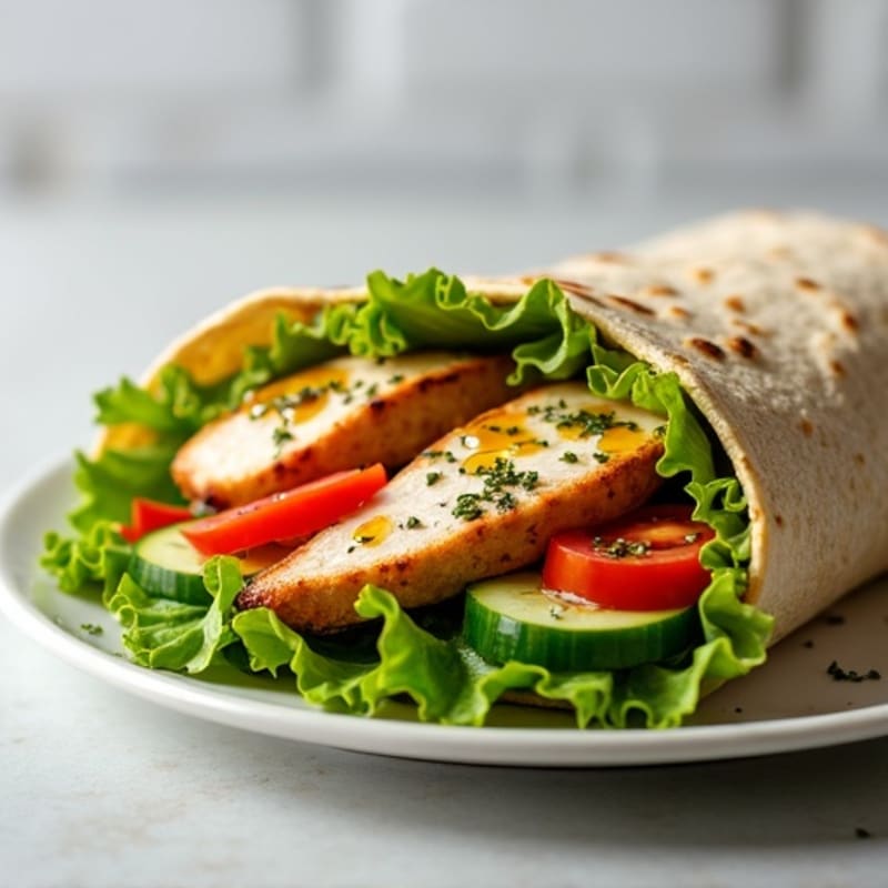 Herb-Grilled Chicken Wrap with Fresh Vegetables