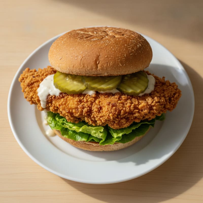 Buttermilk Fried Chicken Sandwich with Pickles