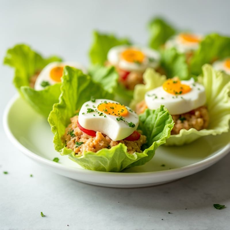 Tuna and Egg Protein Salad Cups