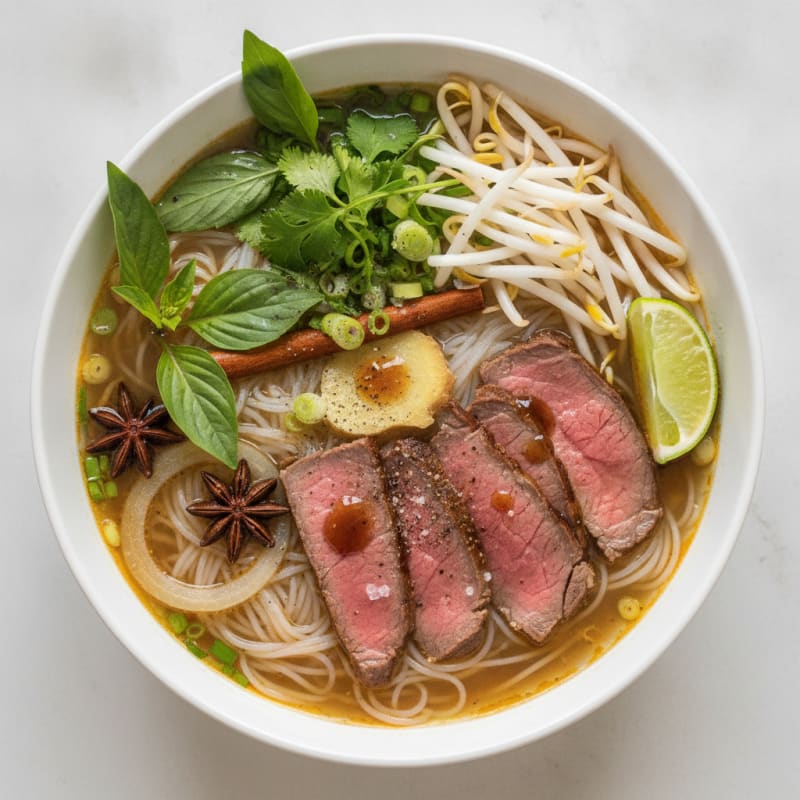 Vietnamese Beef Pho Noodle Soup