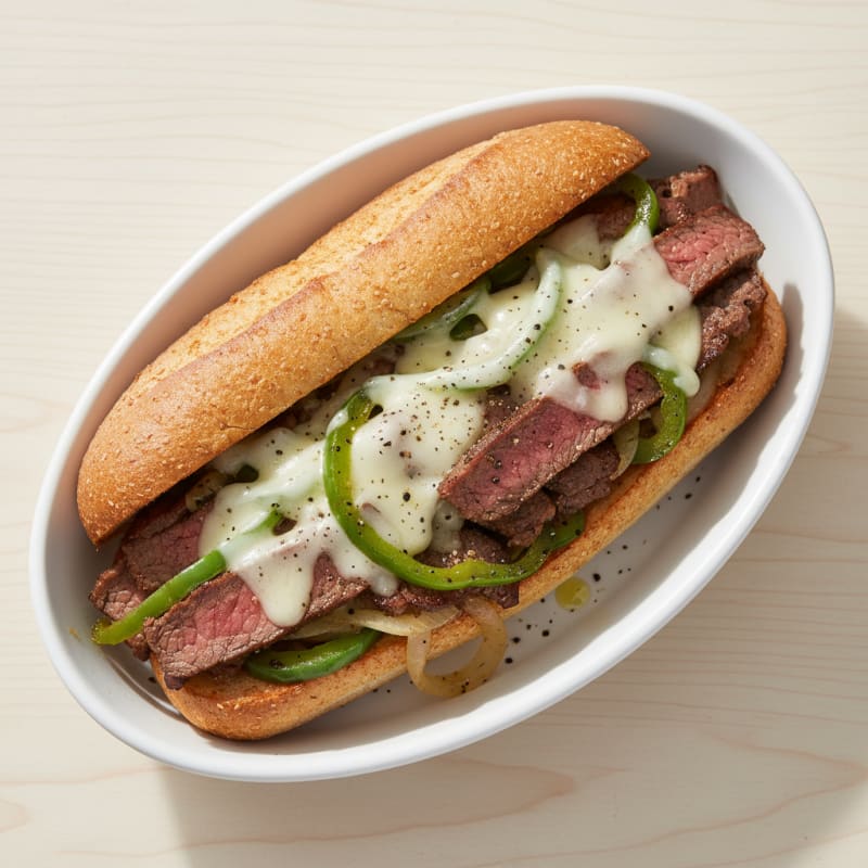 Classic Philly Cheesesteak Sandwich