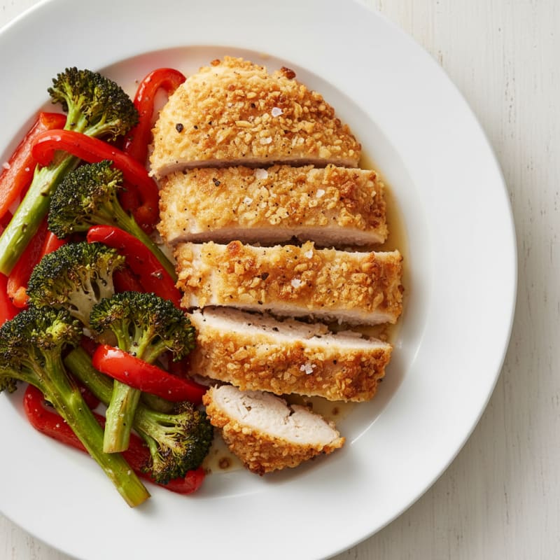 Crispy Baked Chicken with Roasted Vegetables