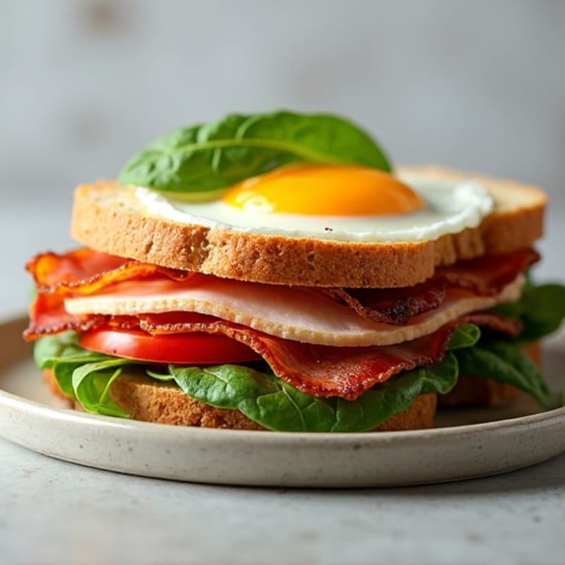 Lean Turkey Club with Crispy Bacon and Fresh Greens