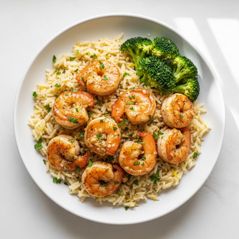 Garlic Butter Shrimp with Lemon Rice