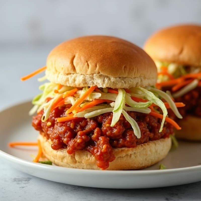 Lean Turkey Sloppy Joe Sliders with Fresh Slaw
