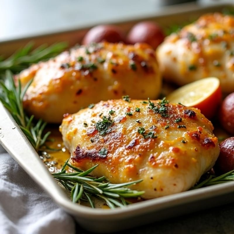 Sheet Pan Lemon Herb Chicken with Crispy Roasted Potatoes