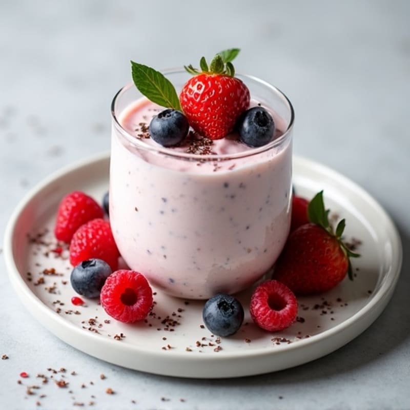 Creamy Greek Yogurt Protein Mousse with Berries