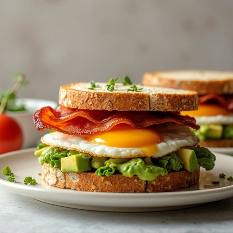 Crispy Turkey Bacon and Smashed Avocado Sandwich
