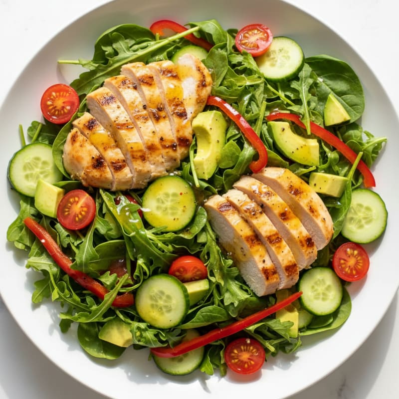 Vibrant Garden Green Salad with Honey-Lime Dressing