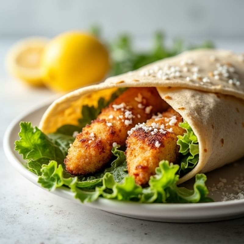 Crispy Chicken Caesar Wrap with Creamy Dressing
