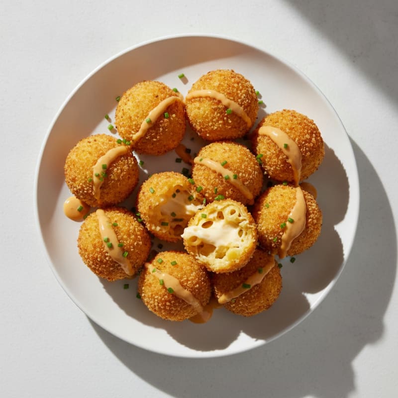 Golden Deep-Fried Mac & Cheese Balls