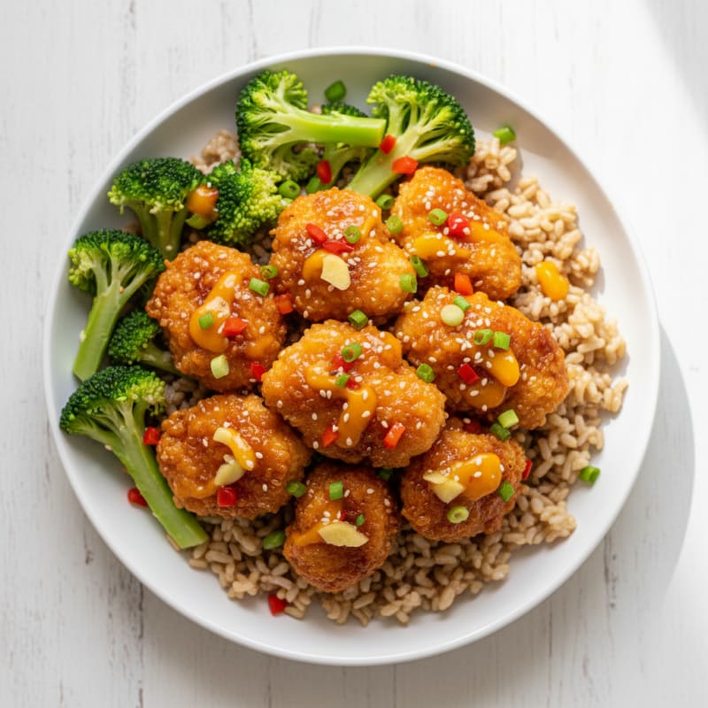 Crispy Orange Chicken with Zesty Glaze