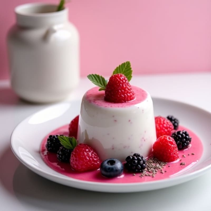 Silky Greek Yogurt Protein Mousse with Mixed Berries