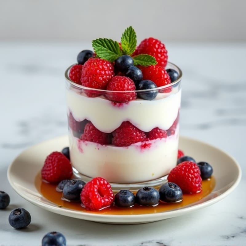 Greek Yogurt Protein Parfait with Mixed Berries
