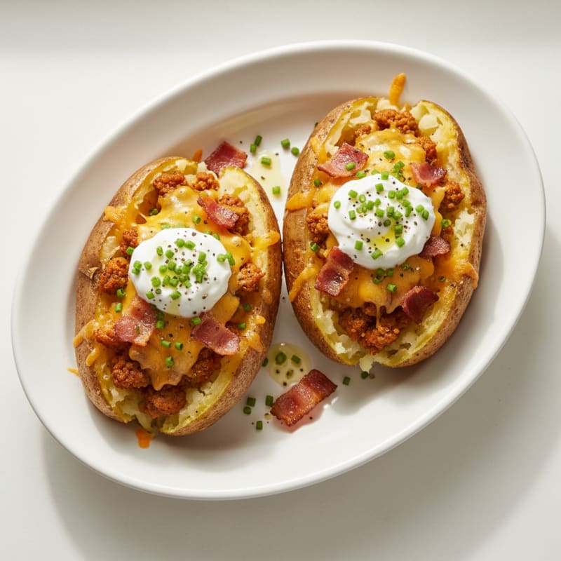 Loaded Cheddar-Bacon Baked Potatoes