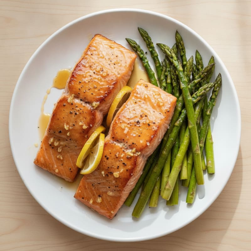 Honey-Glazed Salmon with Roasted Asparagus