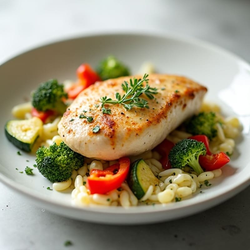 Creamy Chicken and Roasted Vegetable Bake