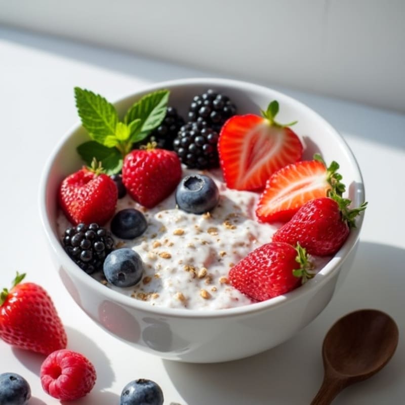 Silky Coconut Chia Pudding with Fresh Berries