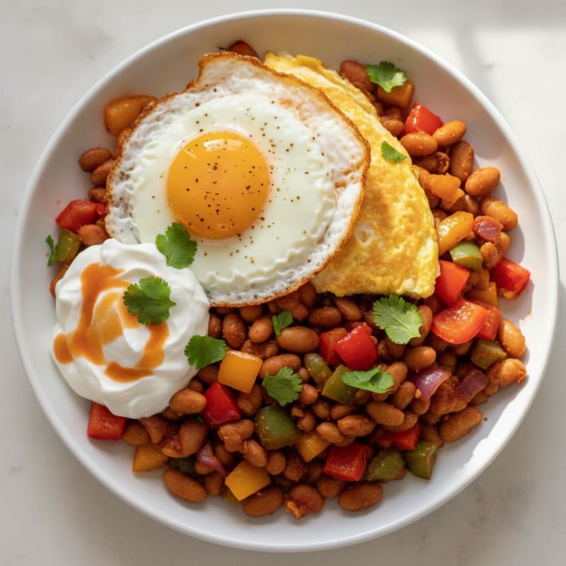 Southwestern Eggs with Bell Pepper Hash