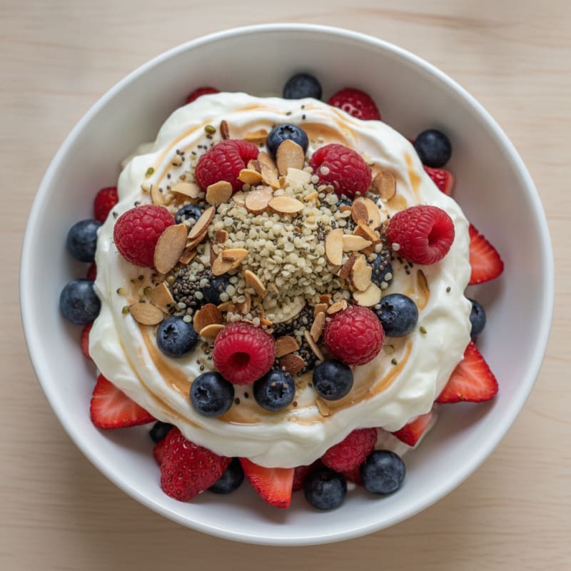 Creamy Greek Yogurt Protein Parfait with Mixed Berries