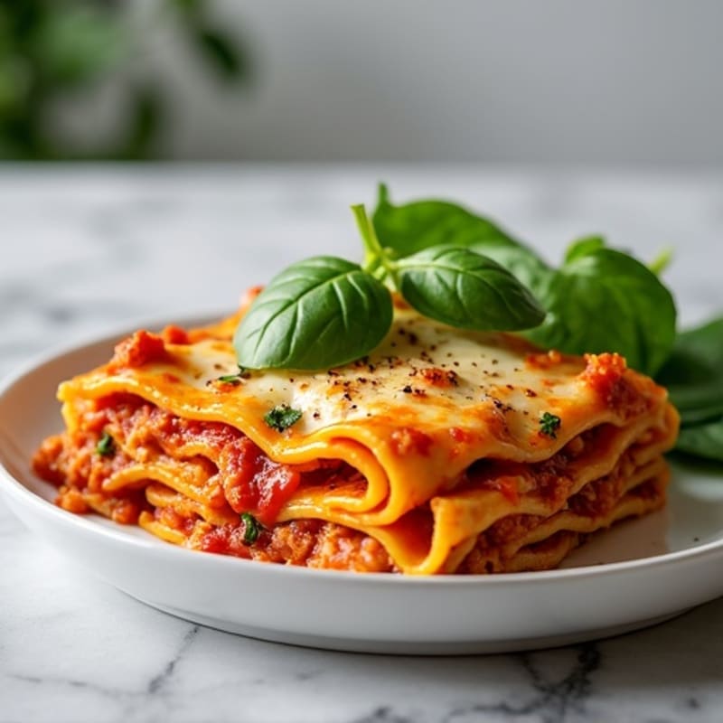 Lean Ground Turkey Baked Lasagna Skillet with Creamy Ricotta
