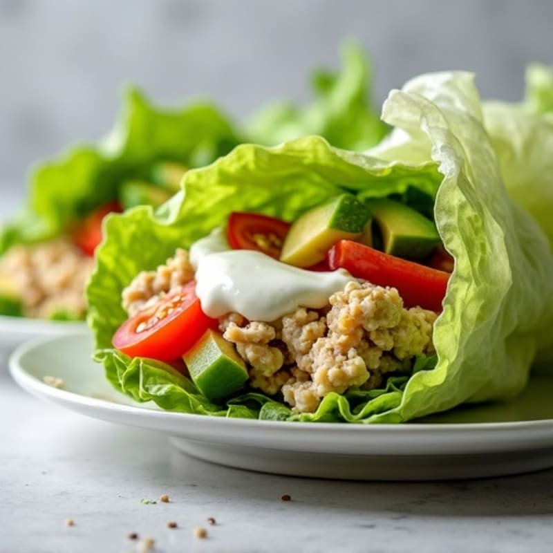 Creamy Avocado Turkey Lettuce Wrap