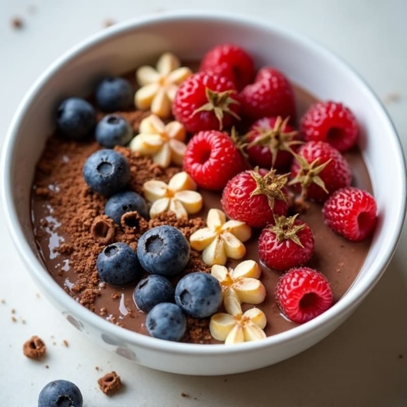 Creamy Chocolate Protein Cheesecake Bowl