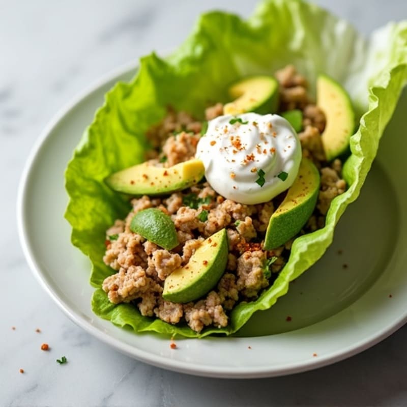 Creamy Avocado Turkey Lettuce Wrap