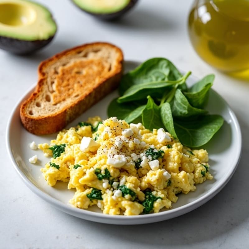 Chicken and Spinach Egg White Scramble