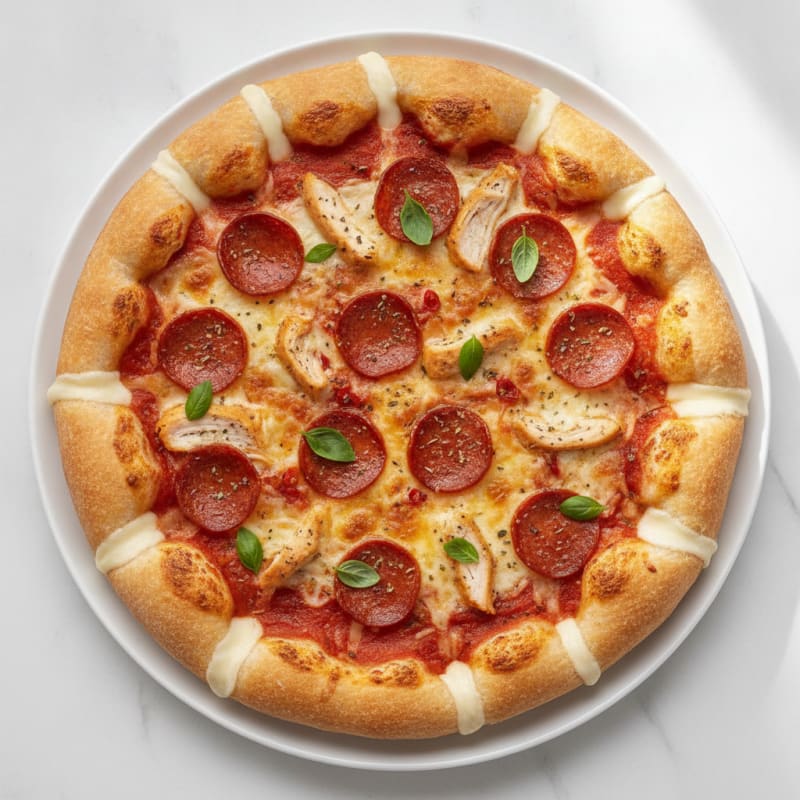 Stuffed Crust Pepperoni Pizza