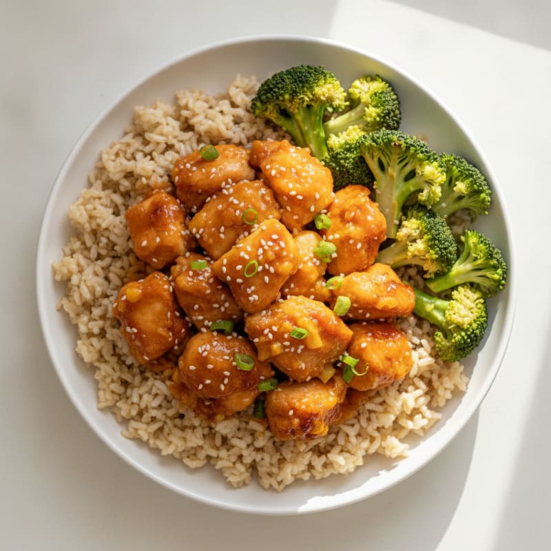 Baked Orange Chicken with Broccoli