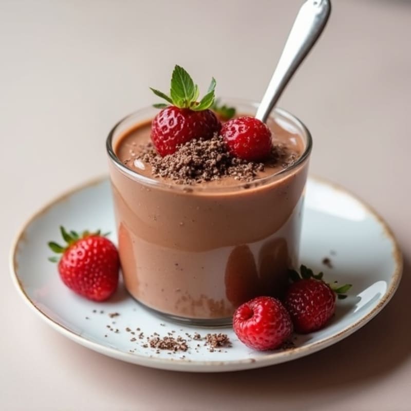 Silky Chocolate Protein Pudding with Greek Yogurt