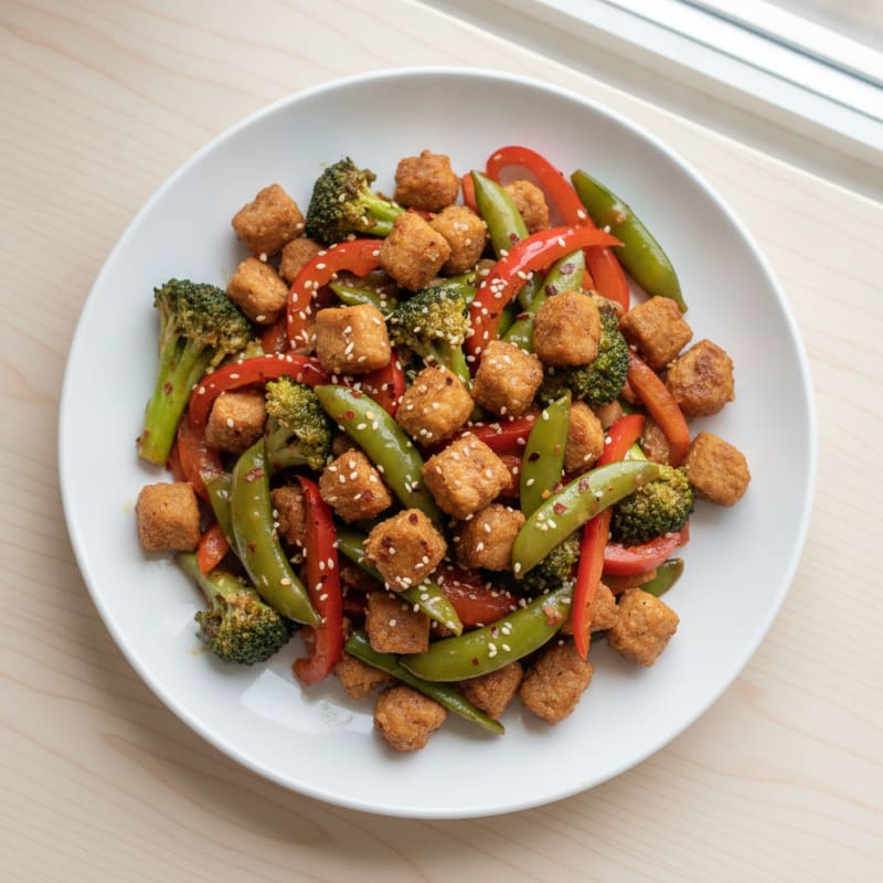 Soy Chunks and Vegetable Stir-Fry
