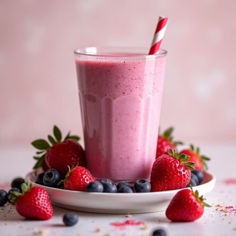 Creamy Vanilla Berry Protein Smoothie